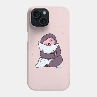 Sweet Sleepy Sloth and little pink stars Phone Case