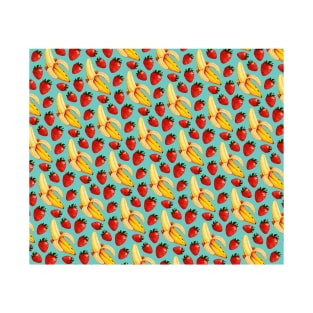 Strawberry Banana Pattern T-Shirt