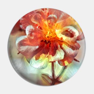 Fire Dream Columbine Flower Pin