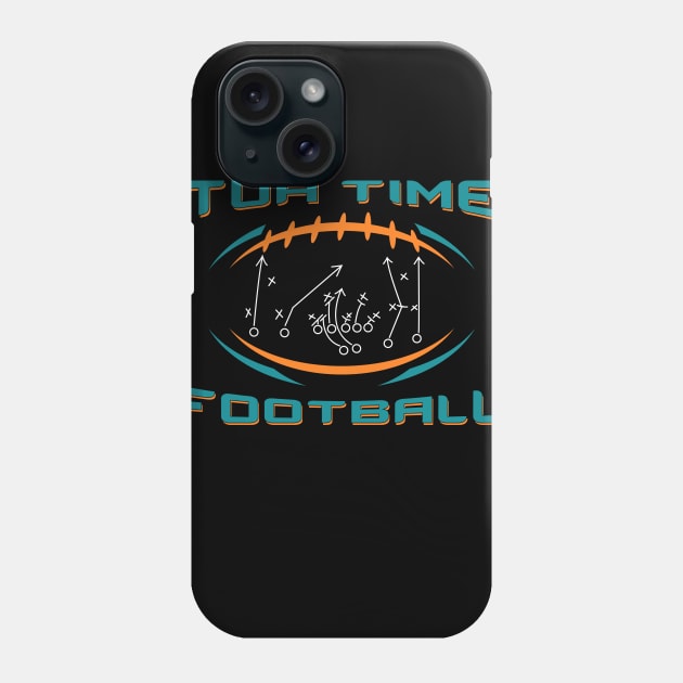 Tua Tagovailoa "Tua Time" Miami Dolphins X's and O's Phone Case by Car Boot Tees