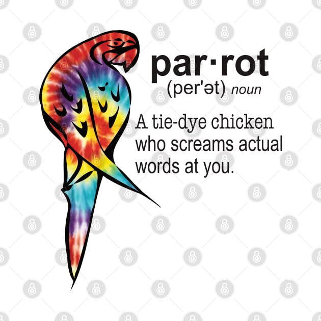 Tie-dye Parrot by Einstein Parrot