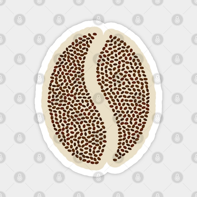 Fractal Art - Coffee Bean Magnet by The Word Shed