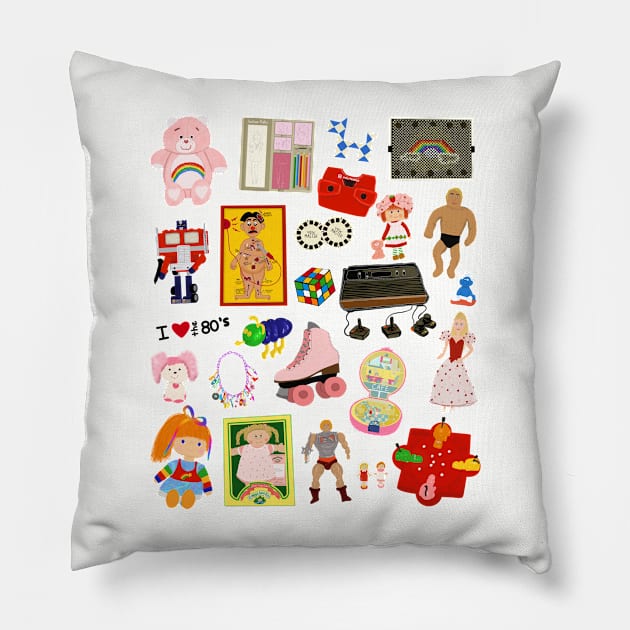 80’s toys final Pillow by jenblove