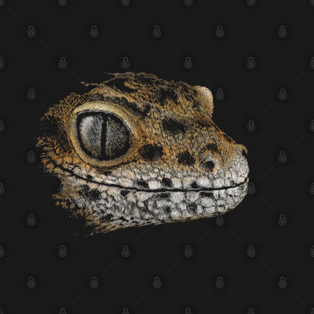 Artsy Lizard Drawing | Staring Leopard-Gecko by SkizzenMonster