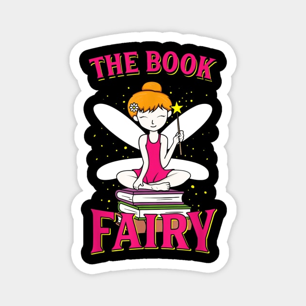 The Book Fairy T-Shirt Reading Teacher Librarian Gift Magnet by JensAllison