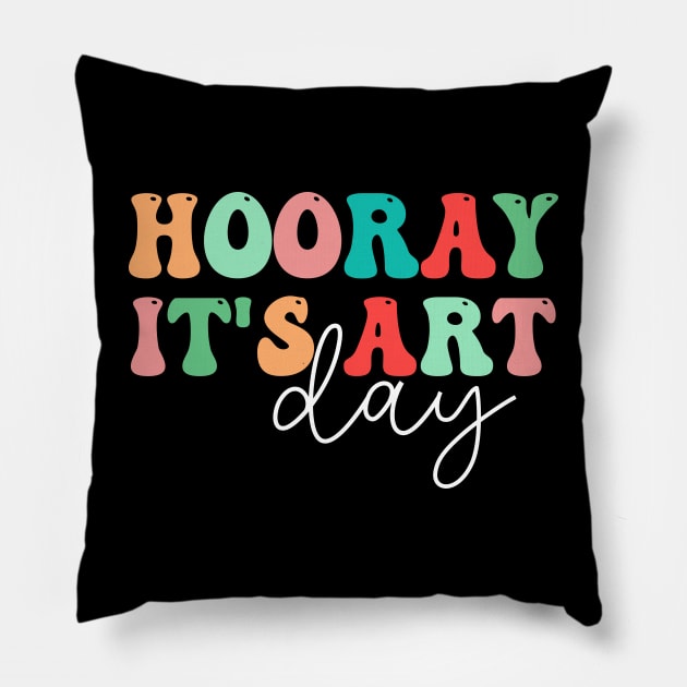 Hooray Its Art Day Pillow by TheDesignDepot