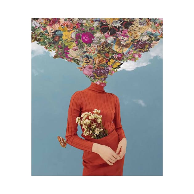 Flower Girl Collage Art by cosmiceden