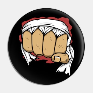 bloody fist fight Pin