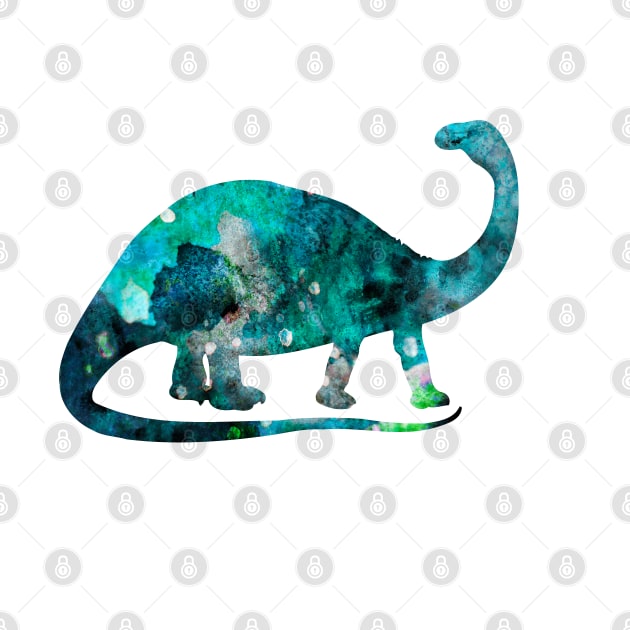 Brontosaurus Watercolor Painting 2 by Miao Miao Design