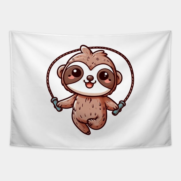 Sloth Skipping Rope Tapestry by Lovely Animals