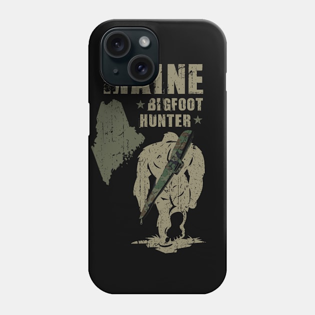 Maine Bigfoot Hunter Phone Case by Tesszero