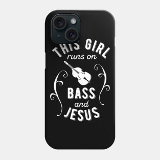 This Girl Runs On Violin Bass And Jesus Costume Phone Case