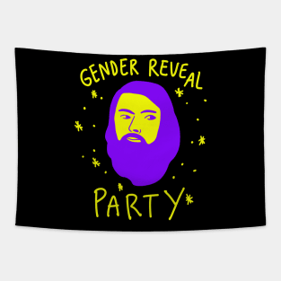 Gender Reveal Party Artsy Drawing Tapestry