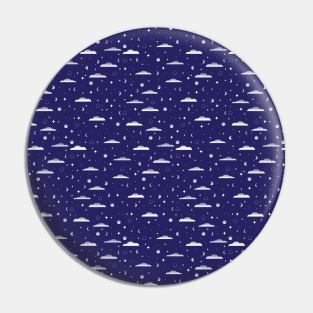 Sky, clouds, moons and stars pattern Pin