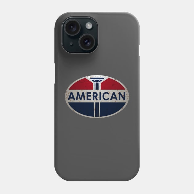 American Gas Station sign. Rusted version Phone Case by Hit the Road Designs