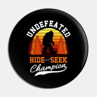 Undefeated Hide And Seek Champion Gift Pin