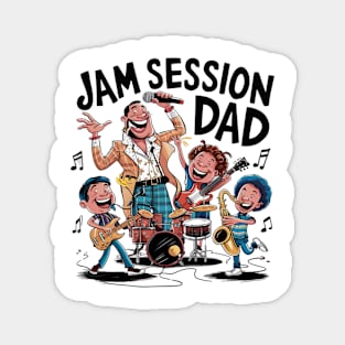 Jam Session Dad: Musical Family Fun Design Magnet