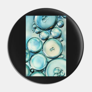 Sky Blue Bubble Abstract Pin