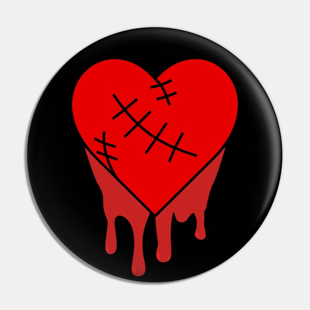 Bleeding Human Heart Pin by RavenWake