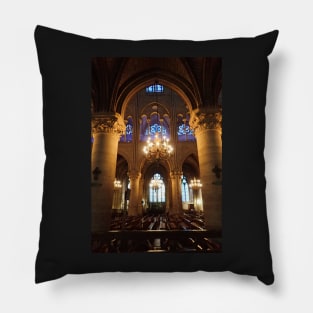 Chandeliers in the Notre Dame de Paris Pillow