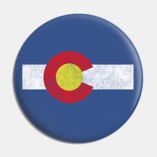 colorado vintage flag Pin