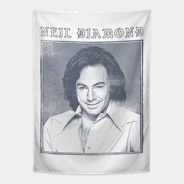 Neil Diamond // Vintage Style Fan Design Tapestry by DankFutura