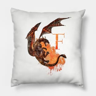 Drachen Buchstabe F Pillow