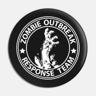 Zombie Outbreak Response Team (white) Pin