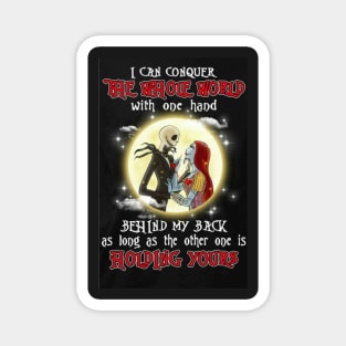 Jack and Sally, the nightmare before Christmas, jack halloween, Halloween Love Magnet