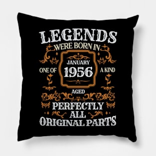 Legends Were Born In January 1956 Birthday Pillow