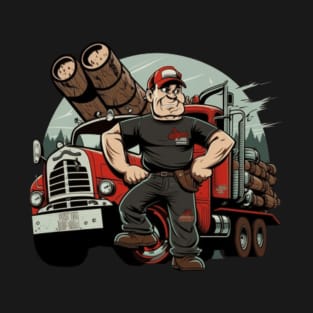 My Dad Rides His Truck And Chops Wood For Kids T-Shirt