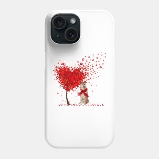 Happy Valentine's Day Heart Tree Love Shiba Inu Phone Case