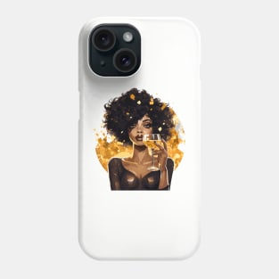 Afrocentric Woman With Glass Phone Case