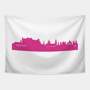 Salzburg skyline pink Tapestry