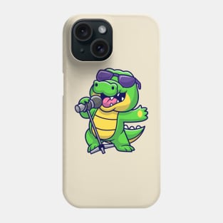 Cute Crocodile Singing Cartoon Phone Case