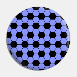 Football / Soccer Ball Texture on Blue Background Pin