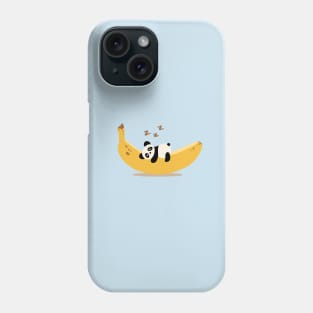 Little Panda Sleeping on a Banana Phone Case