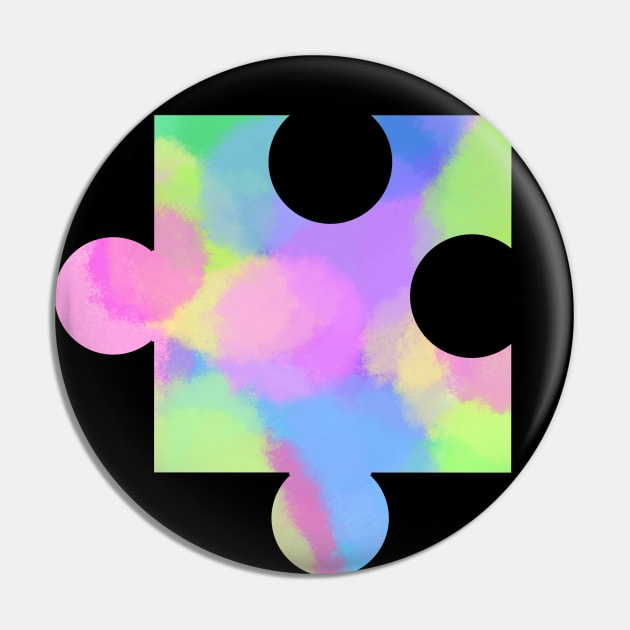 Colorful Puzzle (Autism) Pin by Mey Designs