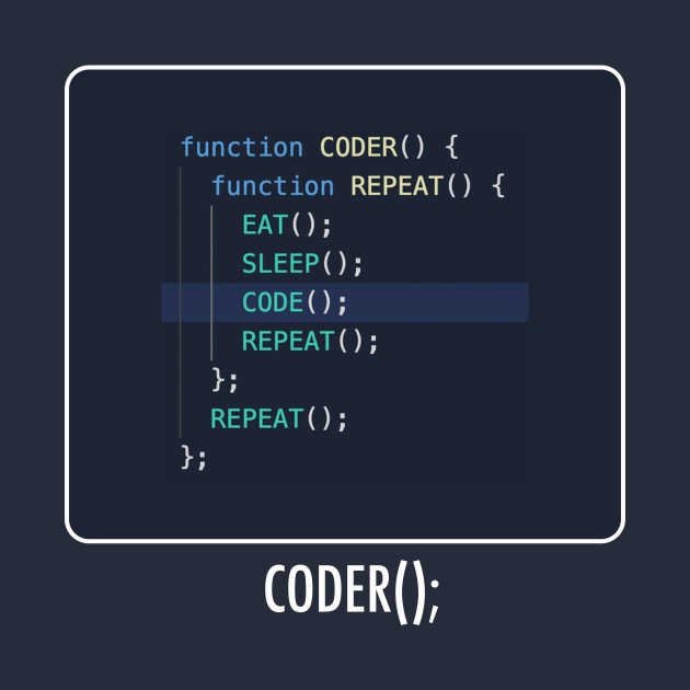 The Coder: Eat, Sleep, Code, Repeat by Ponder Enterprises