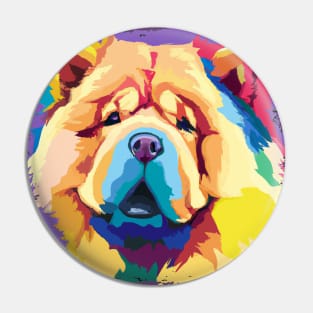 Chow Chow Pop Art - Dog Lover Gifts Pin