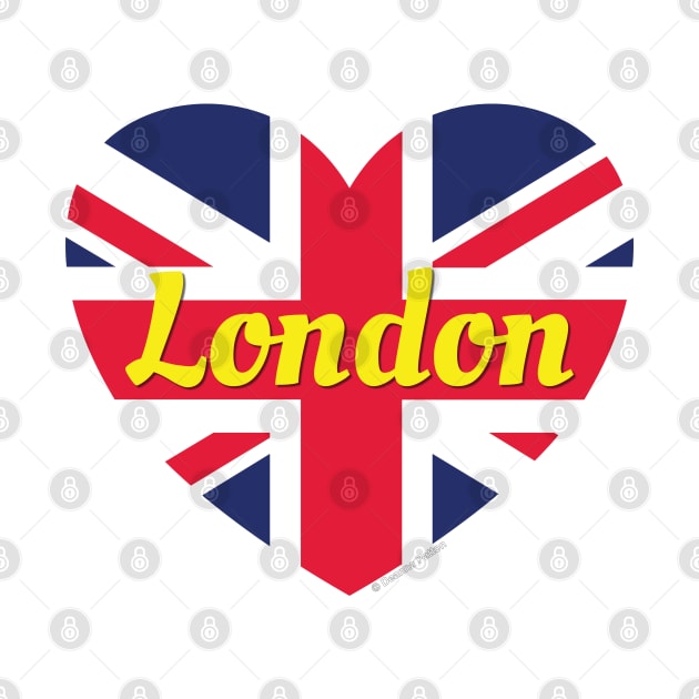 London England UK British Flag Heart by DPattonPD