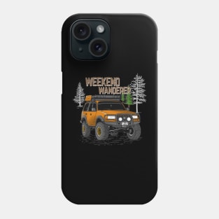 Toyota Land Cruiser Weekend Wanderer - Orange Toyota Land Cruiser for Outdoor Enthusiasts Phone Case