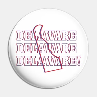 Delaware State Map & Label Pin