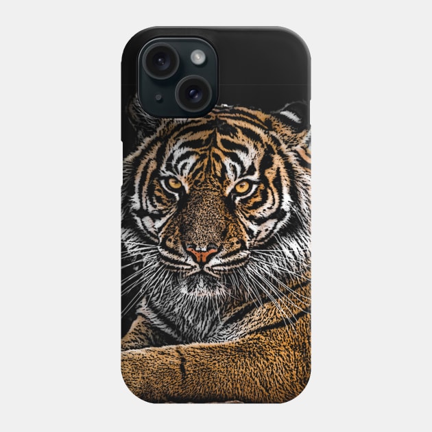 Tiger art Phone Case by Korvus78