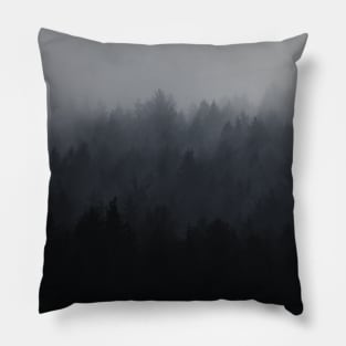 Forest in the fog Pillow