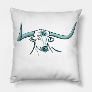 Bull with a long horns Pillow