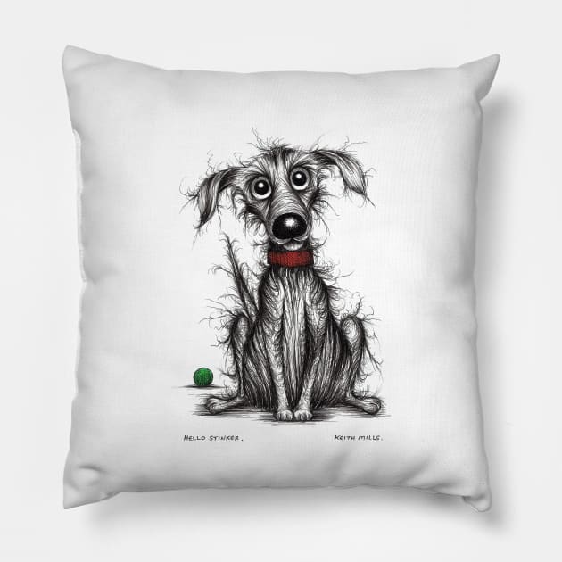 Hello Stinker Pillow by Keith Mills