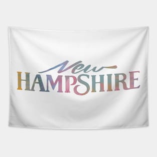New Hampshire Tie Dye Vintage License Plate Design Tapestry