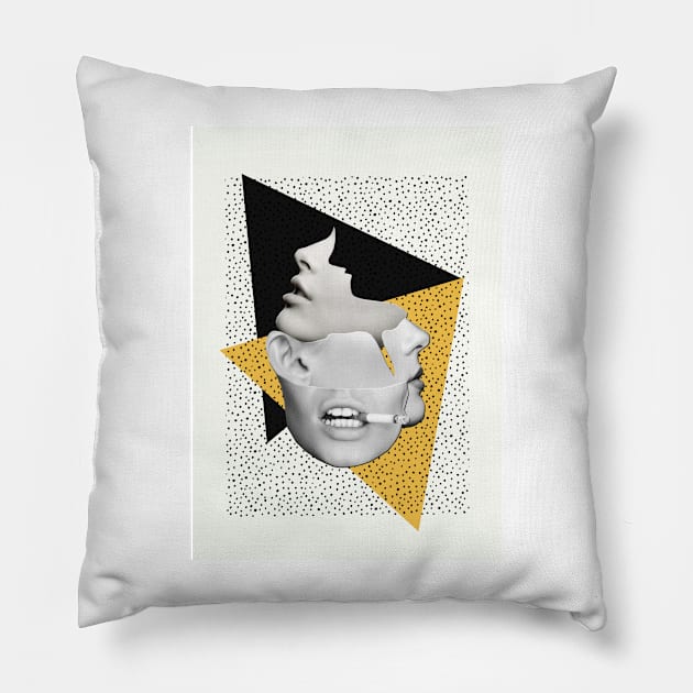 collage art / Faces Pillow by Dada22