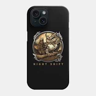 Owl "Night Shift" , Owl Design , Owl Lover Phone Case